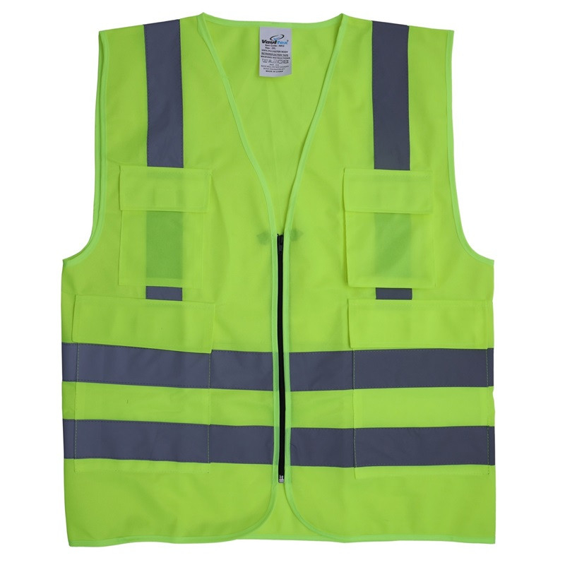 Reflective Fabric Safety Vest with 4 Pockets