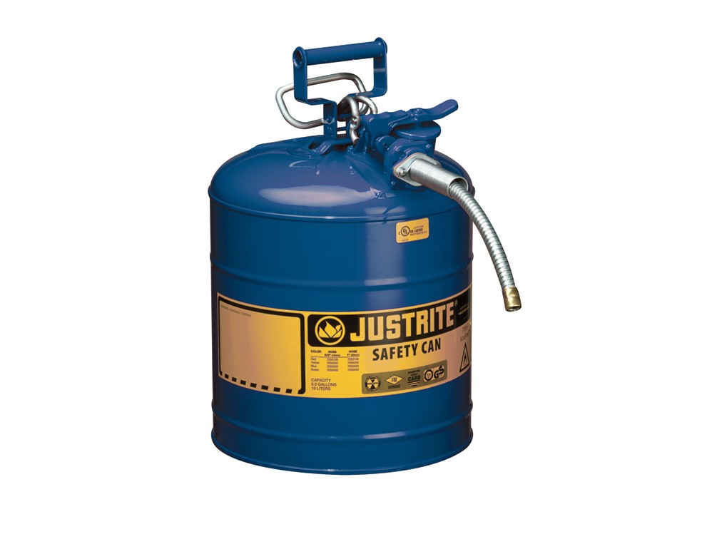 Justrite Type II Accuflow ™ Steel Safety Can, for Flammables, 5 Gallon.