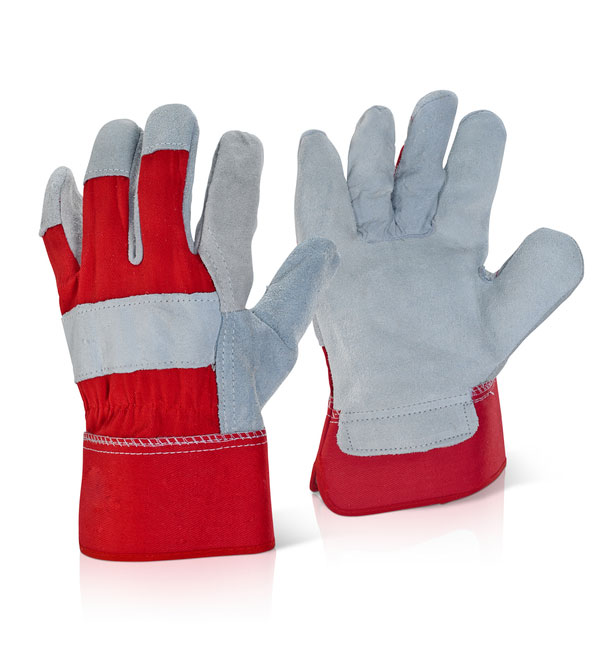 Leather Working Glove Red/Gray LWGA++