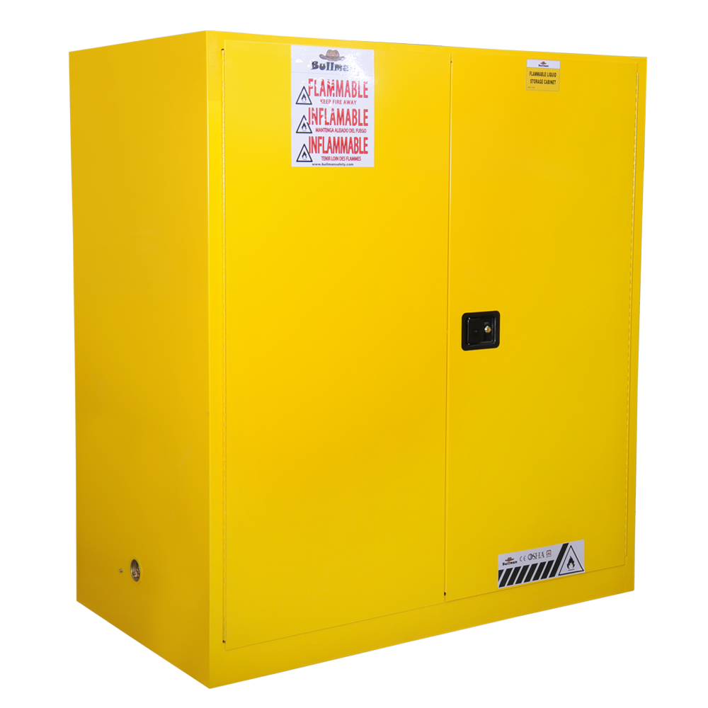 Flammable Cabinet Yellow 110 Gallon Bullman BMC0110Y