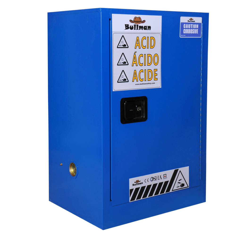 Acid/Corrosive Cabinet Blue 12 Gallon Bullman BMC0012B