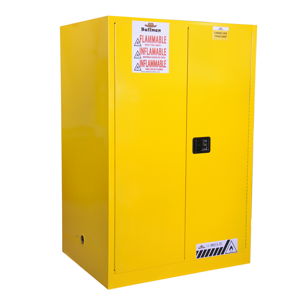 Flammable Cabinet Yellow 90 Gallon Bullman BMC0090Y
